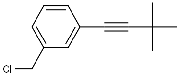 1-(chloromethyl)-3-(3,3-dimethylbut-1-yn-1-yl)benzene Structure