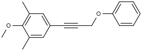 2-Methoxy-1,3-dimethyl-5-(3-phenoxy-1-propyn-1-yl)benzene Structure