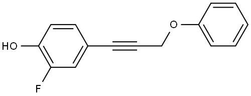 2-Fluoro-4-(3-phenoxy-1-propyn-1-yl)phenol Structure