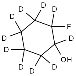 2-fluorocyclohexan-1,2,3,3,4,4,5,5,6,6-d10-1-ol 구조식 이미지