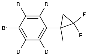 1-bromo-4-(2,2-difluoro-1-methylcyclopropyl)benzene-2,3,5,6-d4 Structure