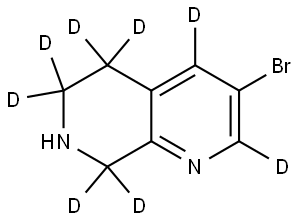 3-bromo-5,6,7,8-tetrahydro-1,7-naphthyridine-2,4,5,5,6,6,8,8-d8 Structure
