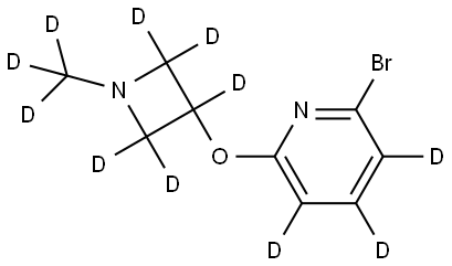 2-bromo-6-((1-(methyl-d3)azetidin-3-yl-2,2,3,4,4-d5)oxy)pyridine-3,4,5-d3 Structure