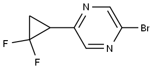 2-bromo-5-(2,2-difluorocyclopropyl)pyrazine Structure