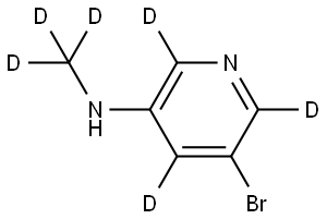 5-bromo-N-(methyl-d3)pyridin-2,4,6-d3-3-amine Structure