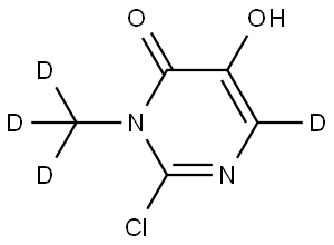 2-chloro-5-hydroxy-3-(methyl-d3)pyrimidin-4(3H)-one-6-d Structure