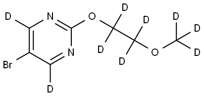 5-bromo-2-(2-(methoxy-d3)ethoxy-1,1,2,2-d4)pyrimidine-4,6-d2 Structure