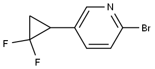 2-bromo-5-(2,2-difluorocyclopropyl)pyridine 구조식 이미지