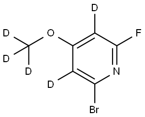 2-bromo-6-fluoro-4-(methoxy-d3)pyridine-3,5-d2 Structure