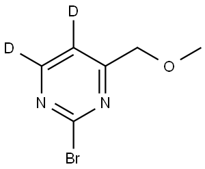 2-bromo-4-(methoxymethyl)pyrimidine-5,6-d2 Structure