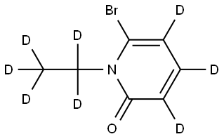 6-bromo-1-(ethyl-d5)pyridin-2(1H)-one-3,4,5-d3 Structure