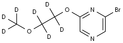 2-bromo-6-(2-(methoxy-d3)ethoxy-1,1,2,2-d4)pyrazine Structure