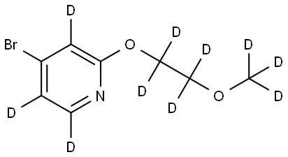 4-bromo-2-(2-(methoxy-d3)ethoxy-1,1,2,2-d4)pyridine-3,5,6-d3 Structure