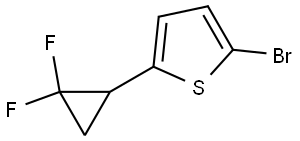 2-bromo-5-(2,2-difluorocyclopropyl)thiophene Structure
