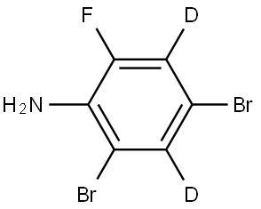 2,4-dibromo-6-fluorobenzen-3,5-d2-amine Structure