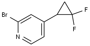 2-bromo-4-(2,2-difluorocyclopropyl)pyridine Structure