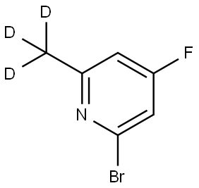 2-bromo-4-fluoro-6-(methyl-d3)pyridine Structure