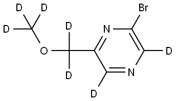 2-bromo-6-((methoxy-d3)methyl-d2)pyrazine-3,5-d2 구조식 이미지