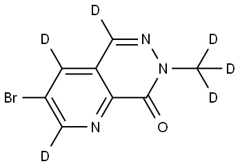 3-bromo-7-(methyl-d3)pyrido[2,3-d]pyridazin-8(7H)-one-2,4,5-d3 Structure