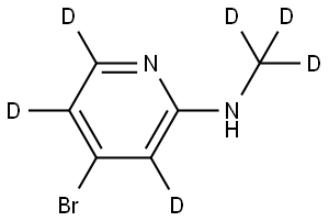 4-bromo-N-(methyl-d3)pyridin-3,5,6-d3-2-amine 구조식 이미지