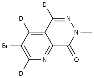3-bromo-7-methylpyrido[2,3-d]pyridazin-8(7H)-one-2,4,5-d3 Structure