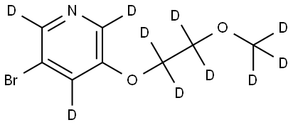3-bromo-5-(2-(methoxy-d3)ethoxy-1,1,2,2-d4)pyridine-2,4,6-d3 Structure