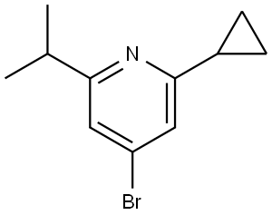 4-bromo-2-cyclopropyl-6-isopropylpyridine Structure