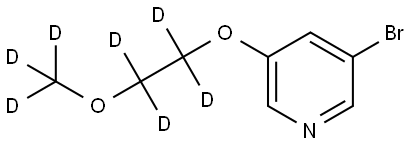 3-bromo-5-(2-(methoxy-d3)ethoxy-1,1,2,2-d4)pyridine Structure