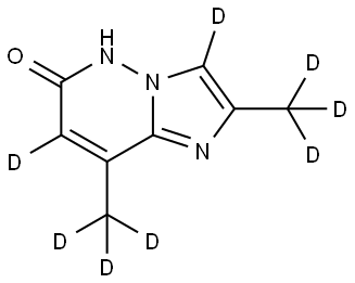 2,8-bis(methyl-d3)imidazo[1,2-b]pyridazin-3,7-d2-6-ol Structure