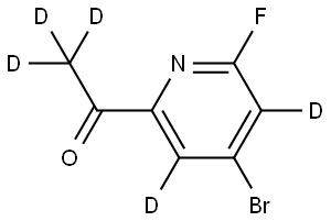 1-(4-bromo-6-fluoropyridin-2-yl-3,5-d2)ethan-1-one-2,2,2-d3 Structure