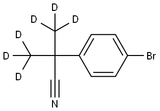 2-(4-bromophenyl)-2-(methyl-d3)propanenitrile-3,3,3-d3 Structure