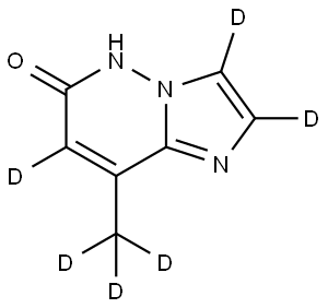 8-(methyl-d3)imidazo[1,2-b]pyridazin-6(5H)-one-2,3,7-d3 Structure