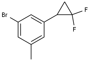 1-bromo-3-(2,2-difluorocyclopropyl)-5-methylbenzene Structure