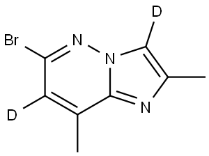 6-bromo-2,8-dimethylimidazo[1,2-b]pyridazine-3,7-d2 Structure