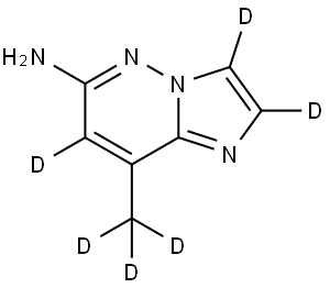 8-(methyl-d3)imidazo[1,2-b]pyridazin-2,3,7-d3-6-amine Structure
