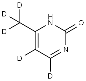 6-(methyl-d3)pyrimidin-2(1H)-one-4,5-d2 Structure