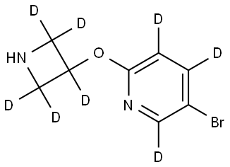 2-((azetidin-3-yl-2,2,3,4,4-d5)oxy)-5-bromopyridine-3,4,6-d3 Structure