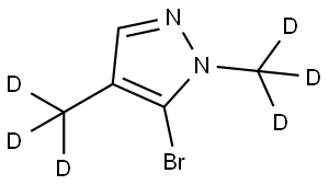5-bromo-1,4-bis(methyl-d3)-1H-pyrazole Structure