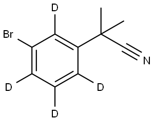 2-(3-bromophenyl-2,4,5,6-d4)-2-methylpropanenitrile Structure