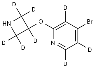 2-((azetidin-3-yl-2,2,3,4,4-d5)oxy)-4-bromopyridine-3,5,6-d3 Structure
