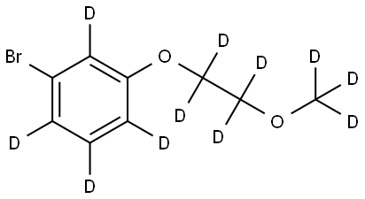 1-bromo-3-(2-(methoxy-d3)ethoxy-1,1,2,2-d4)benzene-2,4,5,6-d4 Structure