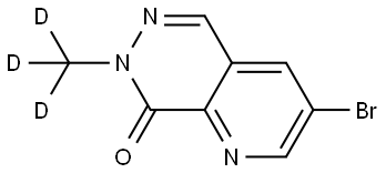 3-bromo-7-(methyl-d3)pyrido[2,3-d]pyridazin-8(7H)-one Structure