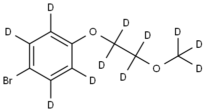 1-bromo-4-(2-(methoxy-d3)ethoxy-1,1,2,2-d4)benzene-2,3,5,6-d4 Structure