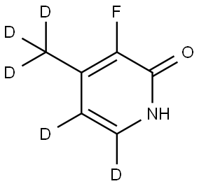 3-fluoro-4-(methyl-d3)pyridin-2(1H)-one-5,6-d2 Structure