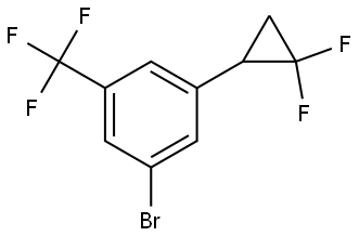 1-bromo-3-(2,2-difluorocyclopropyl)-5-(trifluoromethyl)benzene Structure