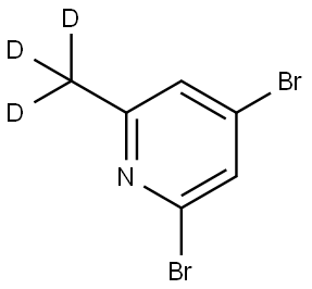 2,4-dibromo-6-(methyl-d3)pyridine Structure