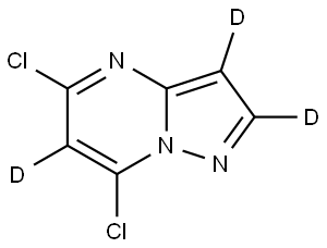 5,7-dichloropyrazolo[1,5-a]pyrimidine-2,3,6-d3 구조식 이미지