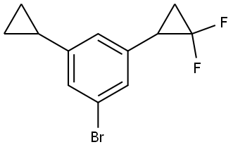 1-bromo-3-cyclopropyl-5-(2,2-difluorocyclopropyl)benzene 구조식 이미지