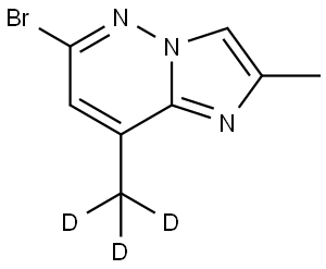 6-bromo-2-methyl-8-(methyl-d3)imidazo[1,2-b]pyridazine Structure