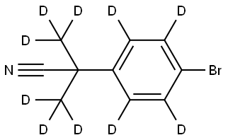 2-(4-bromophenyl-2,3,5,6-d4)-2-(methyl-d3)propanenitrile-3,3,3-d3 Structure